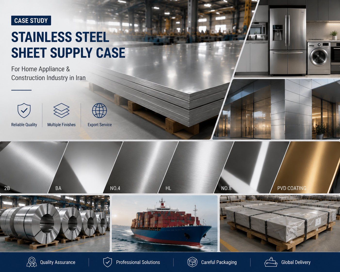 Latest company case about Iran Client Procures Premium Stainless Steel Plates & Sheets for Appliance and Construction Manufacturing