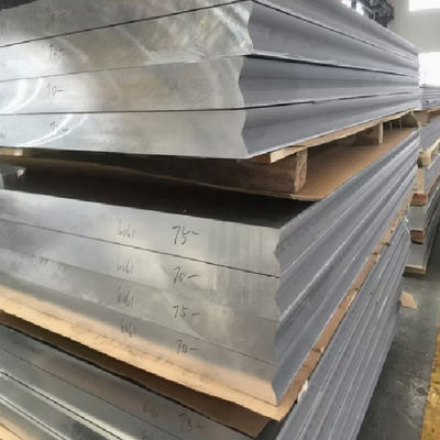Silver Aluminum Plate Sheet 500-6000mm Length Hot Rolling Processing Technology