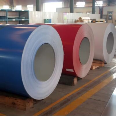 PPGI Color Coated Steel Coil Available In PE, SMP, HDP And PVDF Coating Types For Roofing Sheet Production And Building Materials